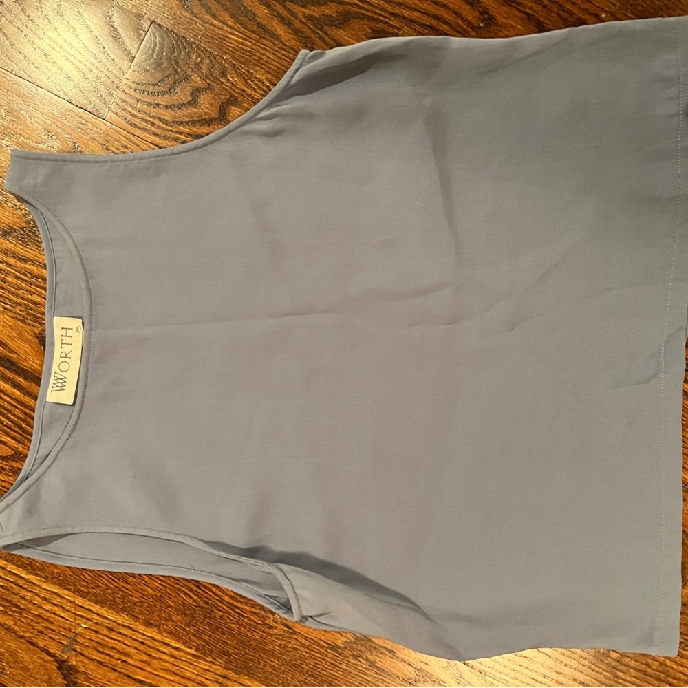 Worth blue silk tank top size 4